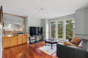 TV, fireplace, stereo