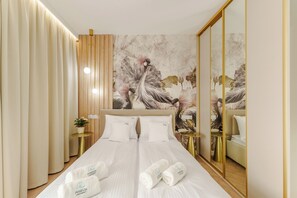 Deluxe Apartment, Air conditioning | Premium bedding, iron/ironing board, free WiFi, bed sheets - Apartamenty Morskie - Posesja Plażowa (Grzybowo)