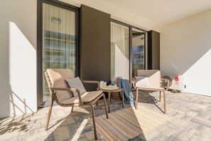 Deluxe-Apartment, Blick auf den Innenhof