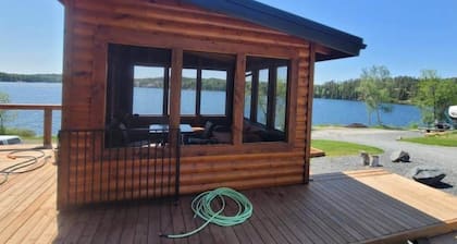 Waterfront Log Cabin near Kenora, Ontario