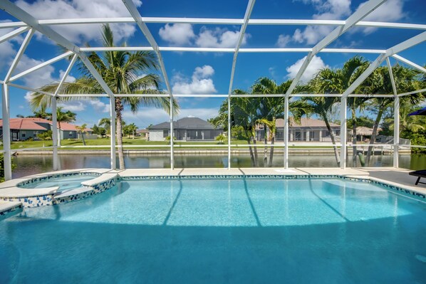 Outdoor pool, a heated pool