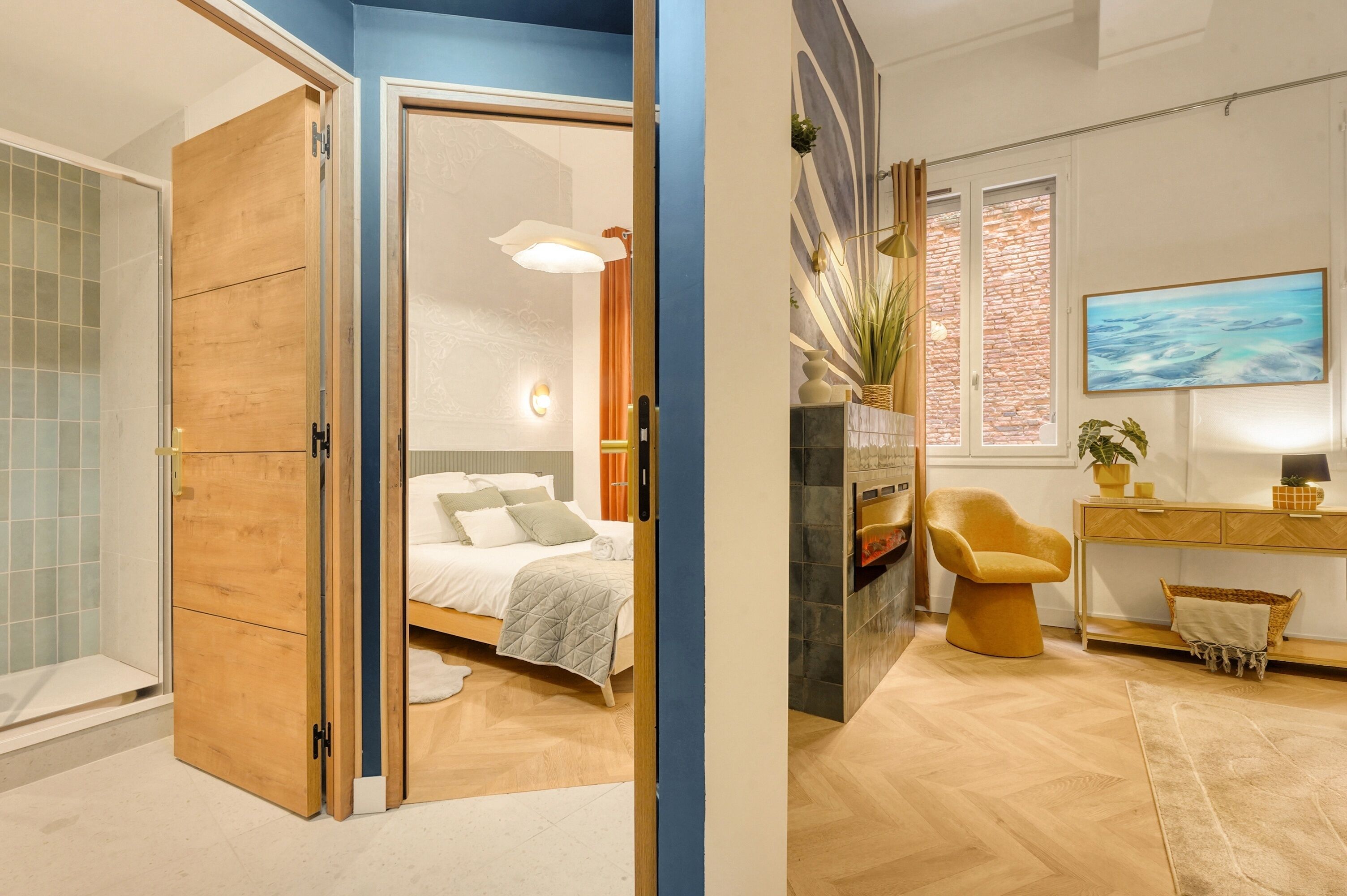 1 makuuhuone, silitysrauta/-lauta, ilmainen Wi-Fi, vuodevaatteet