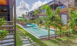 Outdoor pool - Studio in Cond. W/pool Near the Beach Cvkb0006 (São Miguel dos Milagres)