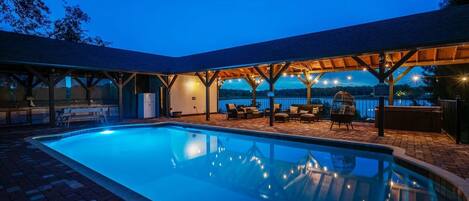 Una piscina riscaldata