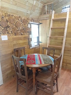 Dining - "Laurentius" cozy one room cabin on a Koi Pond (Athens)