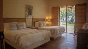 Deluxe Cottage, 4 Bedrooms, Private Pool, Garden View | Premium bedding, free WiFi, bed sheets