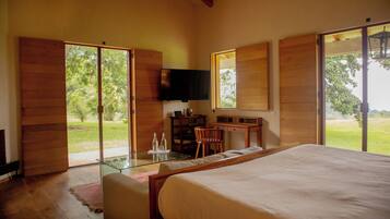 Casa de campo Deluxe, 4 habitaciones, alberca privada, vista al jardín | Vista desde la habitación