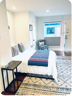 1 bedroom, iron/ironing board, travel crib, WiFi