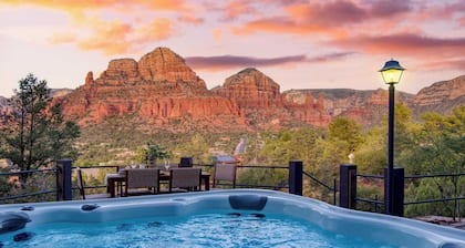 Mid-century Gem w/ Views, Hot Tub & Sunroom Lounge Red Rock Haven by Avantstay