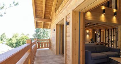 Chalet at the foot of the slopes, private parking, free shuttle bus stop 50m away.
