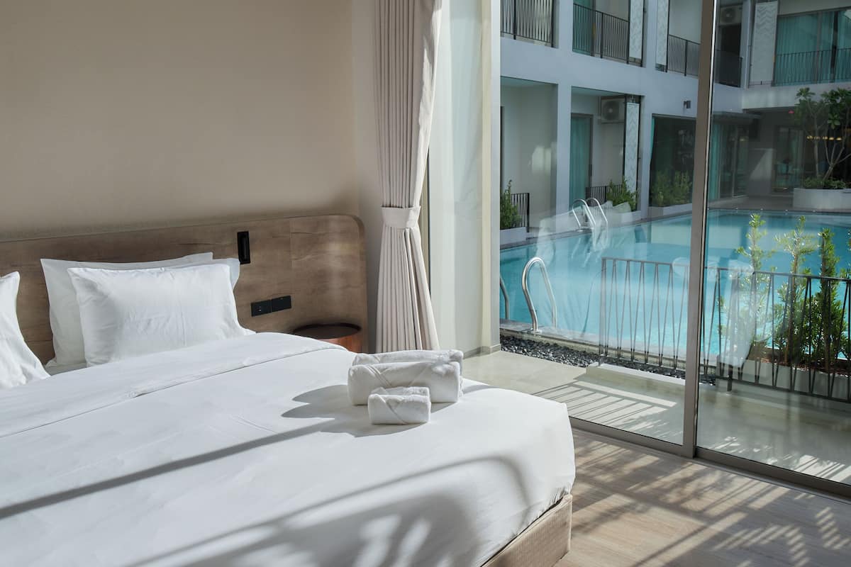 Chambre Double Deluxe, vue piscine