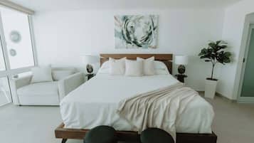 1 habitación, tabla de planchar con plancha, wifi y ropa de cama