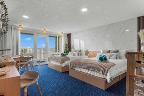 1 bedroom, iron/ironing board, WiFi, bed sheets - ESJ Beach Studio | 2 Queen Beds + Workstation (Carolina)