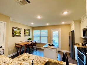 Microwave, oven, stovetop, dishwasher