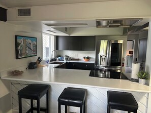 Microwave, oven, stovetop, dishwasher