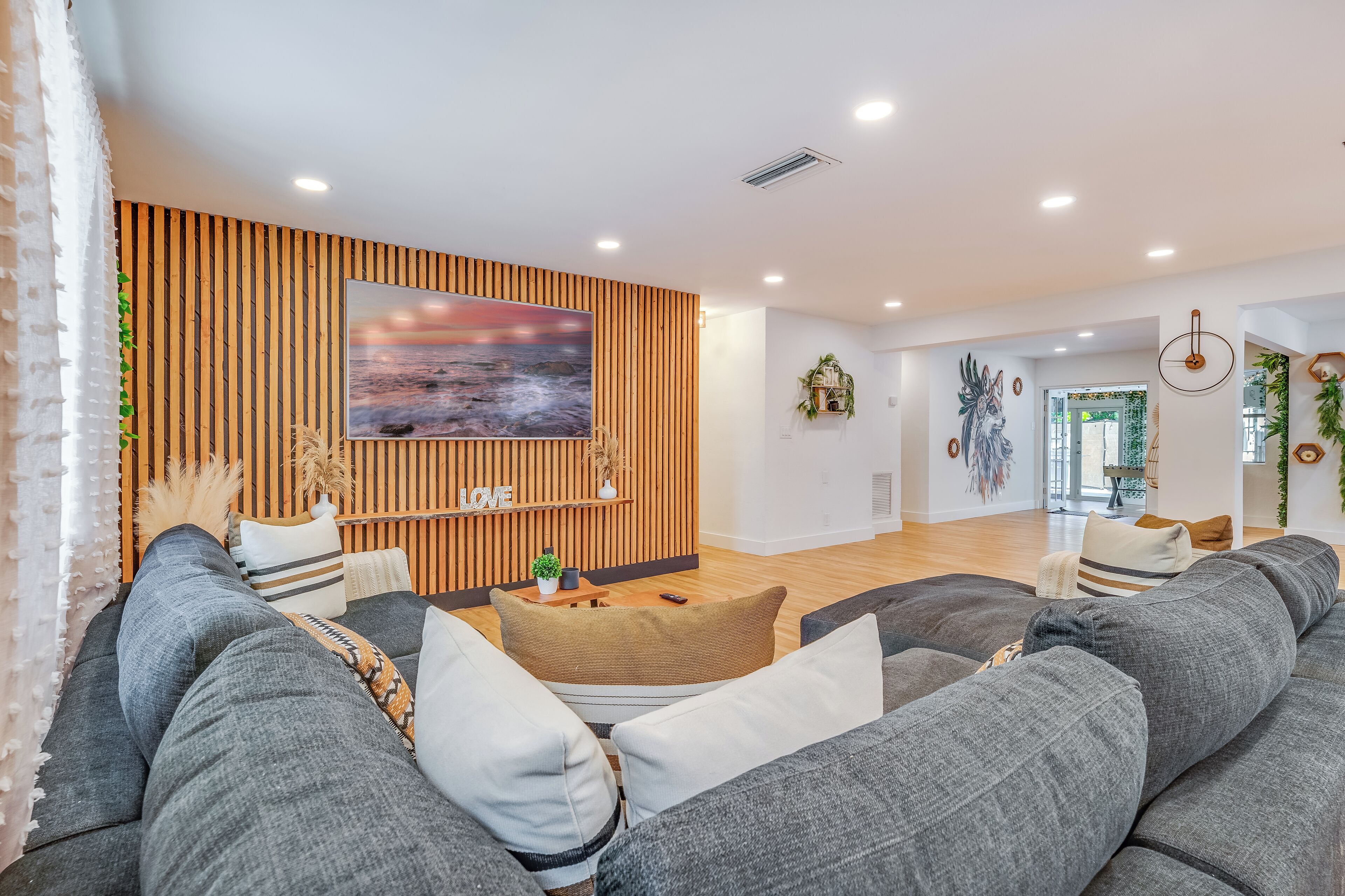 Luxury Villa, 4 Bedrooms, Private Pool, Garden View | Living room | 75-inch Smart TV with cable channels, Netflix, streaming services