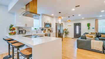 Luxury Villa, 4 Bedrooms, Private Pool, Garden View | Private kitchen | Coffee/tea maker, electric kettle, cleaning supplies, paper towels