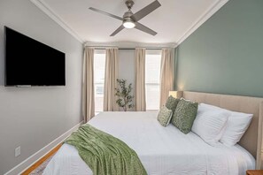 1 dormitorio, cuna de viaje, wifi y ropa de cama