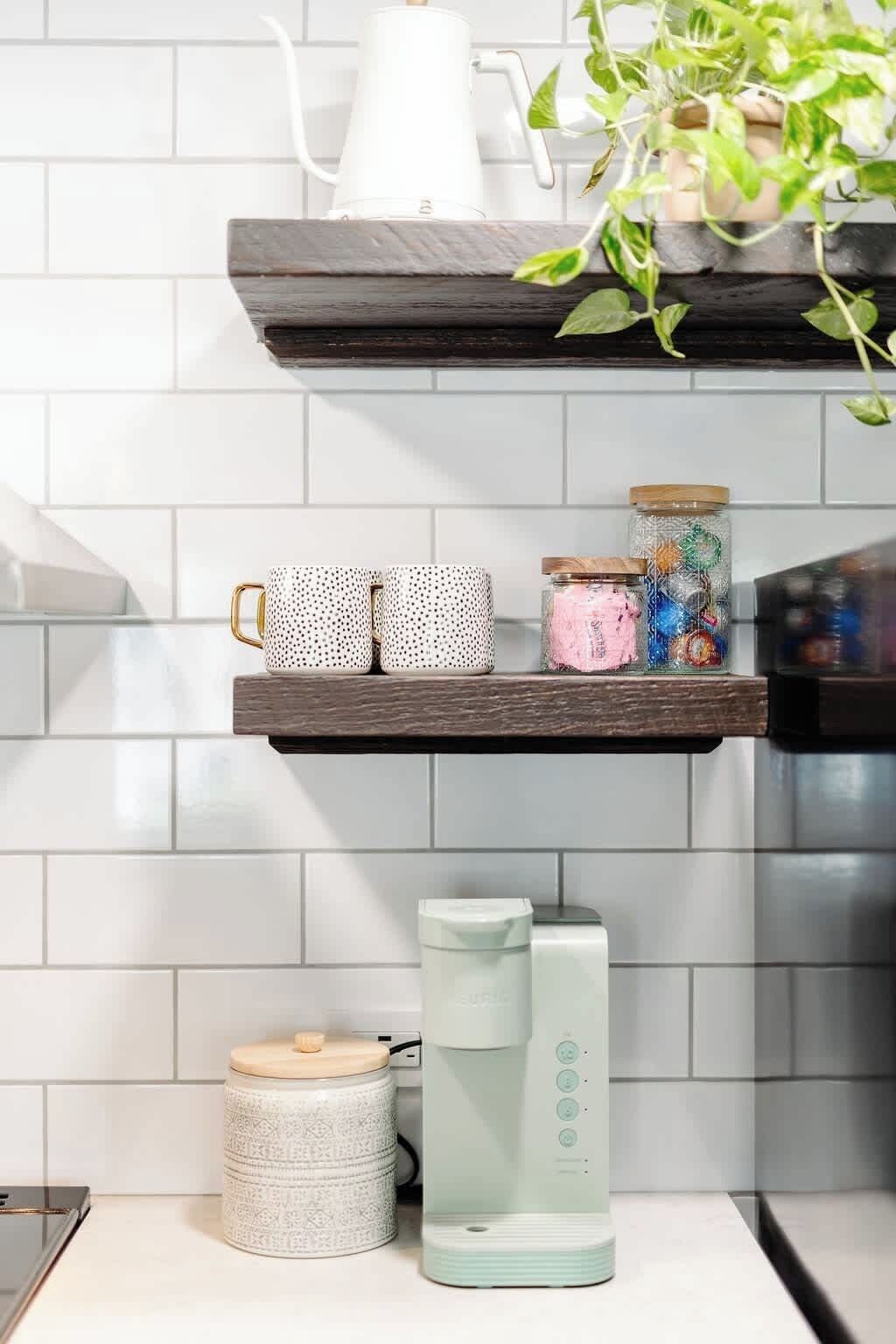 We offer a coffee bar with a selection of cups, cream and sugar!