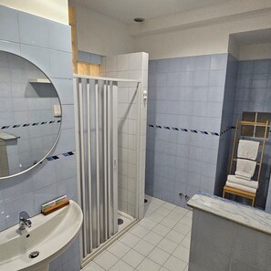 Double or Twin Room, City View | Bathroom | Shower, hair dryer, bidet, towels - Room & Parking (Potenza)