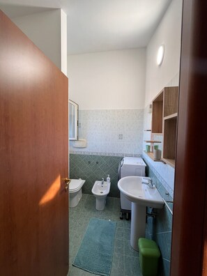 Douche, sèche-cheveux, bidet, papier toilette