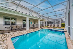 Indoor pool - 9BR Villa Home Theater Pool Sleeps 16 (Davenport)