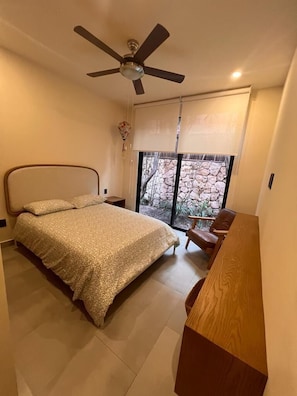 Blackout curtains, iron/ironing board, free WiFi