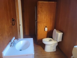 シャワー、タオル、石鹸、トイレットペーパー