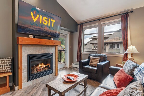 TV connectée, cheminée