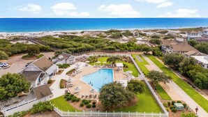 A resort with a swimming pool, beachfront view, and well-maintained lawns. - 30A Dunes by Stay on 30a (Inlet Beach)