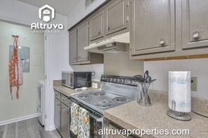Microwave, oven, stovetop, dishwasher