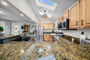 Microwave, oven, stovetop, dishwasher