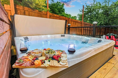 Asheville 6BR Retreat — Bowling Alley, Hot Tub, Sauna, Theater | Sleeps 16