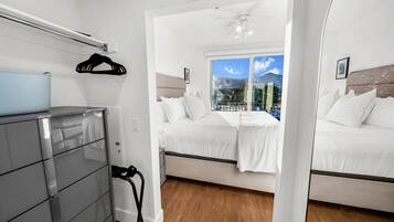 Desk, iron/ironing board, travel crib, WiFi (free)
