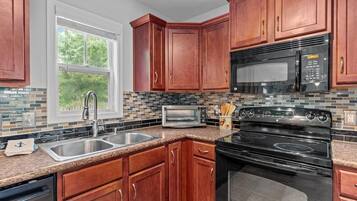 Microwave, oven, stovetop, dishwasher