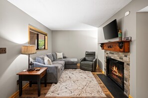 Smart-tv en een open haard