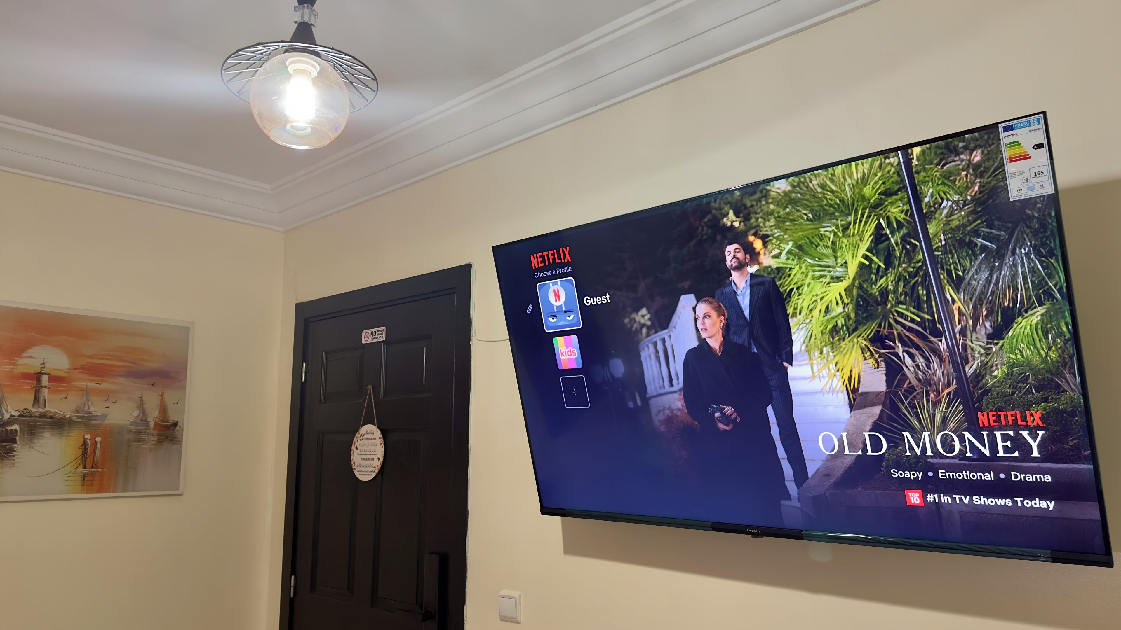 Comfort Apartment, 2 Bedrooms | Living area | 55-cm Smart TV with digital channels