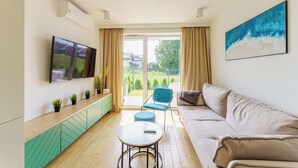 Apartment, Kitchenette, Beachside | Laptop workspace, blackout drapes, WiFi (free) - Apartments & sauna Posesja Kapitańska Grzybowo by POSESJA APARTAMENTY (Grzybowo)