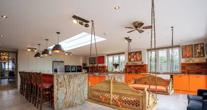 Unique 7 Bedroom House with Skittle Alley, Seasonal Heated Pool and Playground.