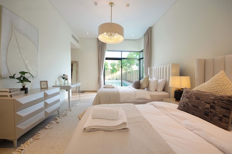 Luxury Villa, Pool View | Laptop workspace, iron/ironing board, free WiFi