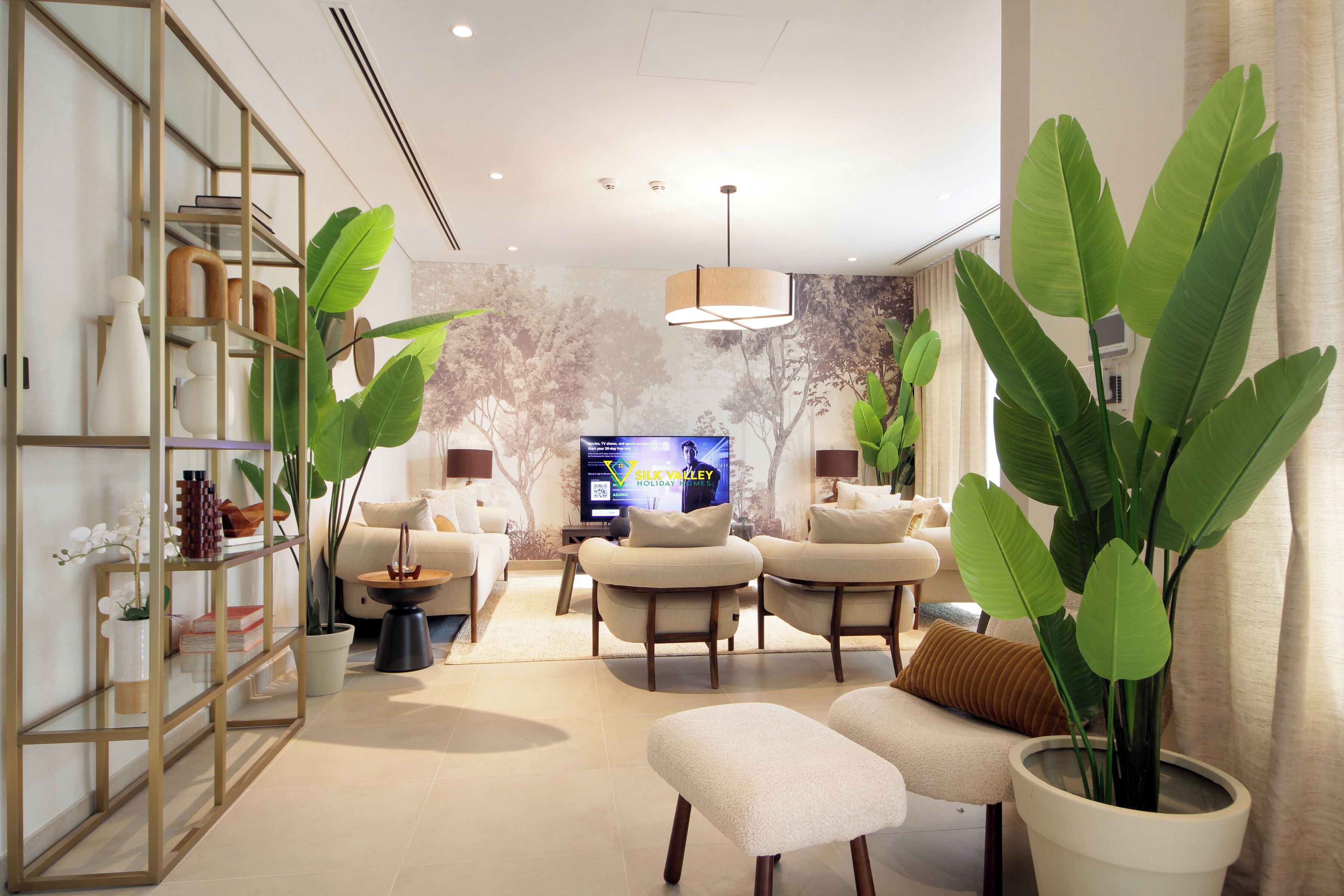 Luxury Villa, Pool View | Living area