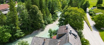 Apartment - directly on the river, balcony, rustic, idyllic, 5 min from the wildlife park