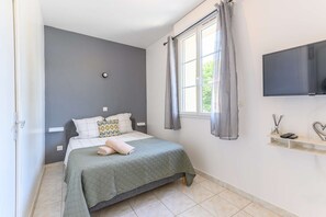 1 غرفة نوم وواي فاي وملاءات أسرّة