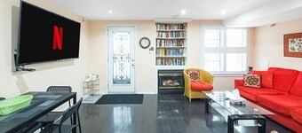 Private Walk Out Garden Apartment With Patio and AC