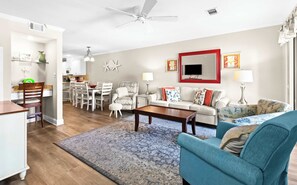 TV, DVD player, offices