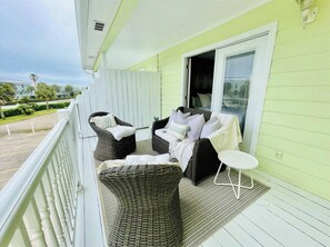 Terrace/patio - Modern Coastal Luxury in this 2BR 2.5BA Townhouse Steps from the Sand! (Panama City Beach)