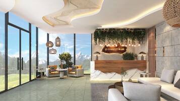 32-inch LED TV with cable channels, books, printers