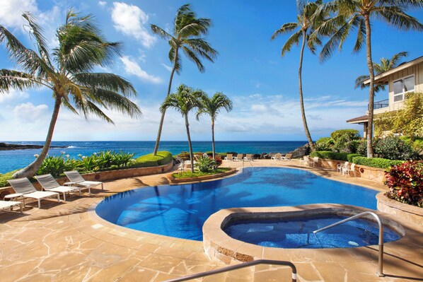 A heated pool