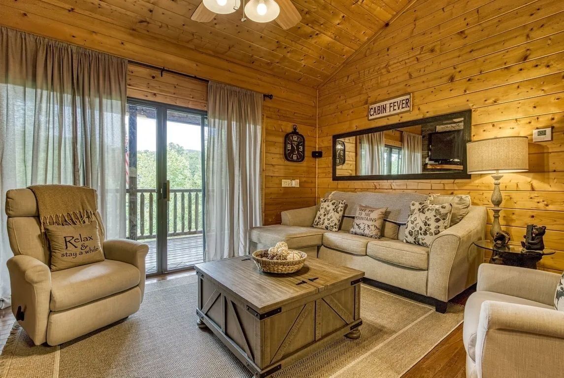 Cabin, 4 Bedrooms | Living area | Smart TV