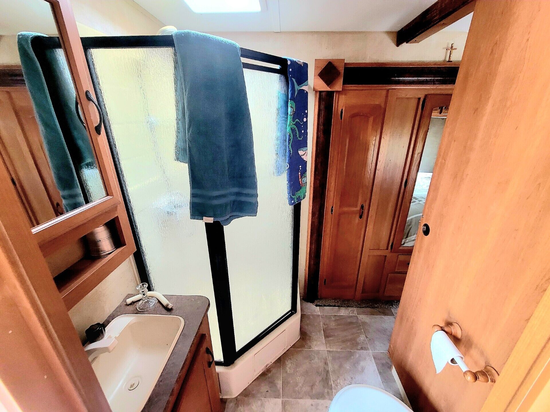 Dusche, Handtücher, Seife